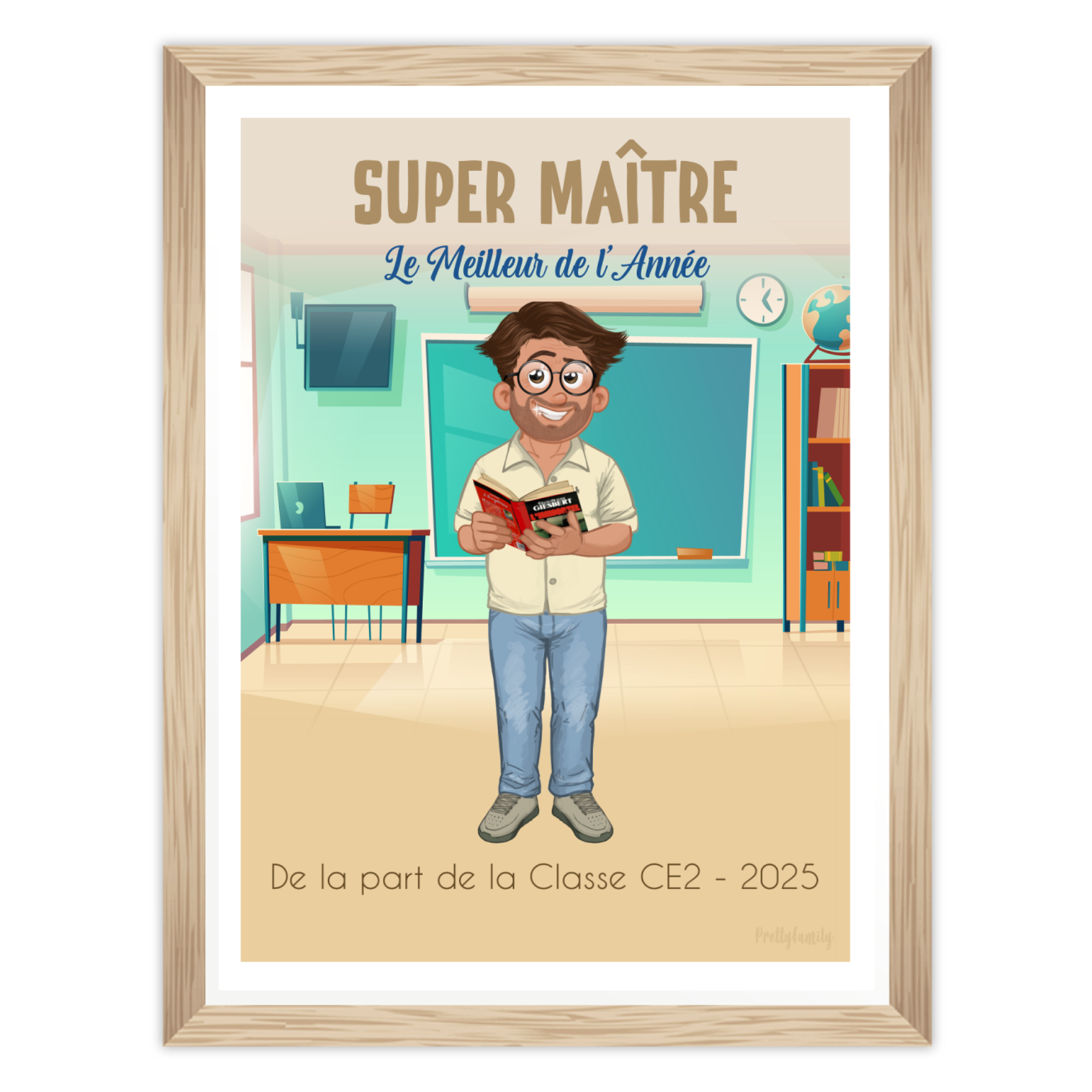 Portrait illustré personnalisé d’un maître d