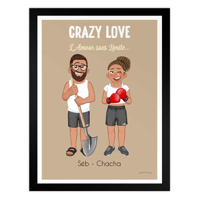 Affiche personnalisée Saint-Valentin – Couple qui se chamaille