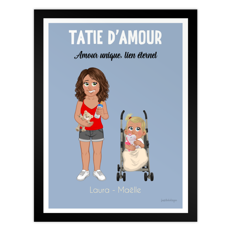 Affiche Tatie personnalisée – Un cadeau émouvant pour les taties