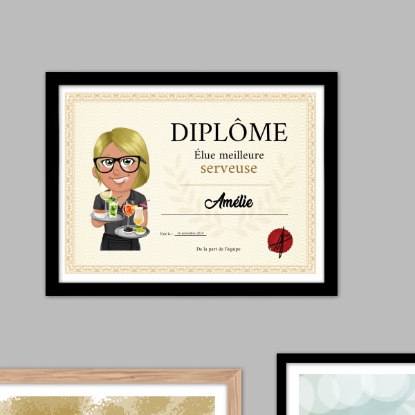 diplome meilleure serveuse