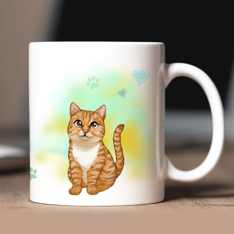 Mug personnalisé   British Shorthair  avatar + texte au dos