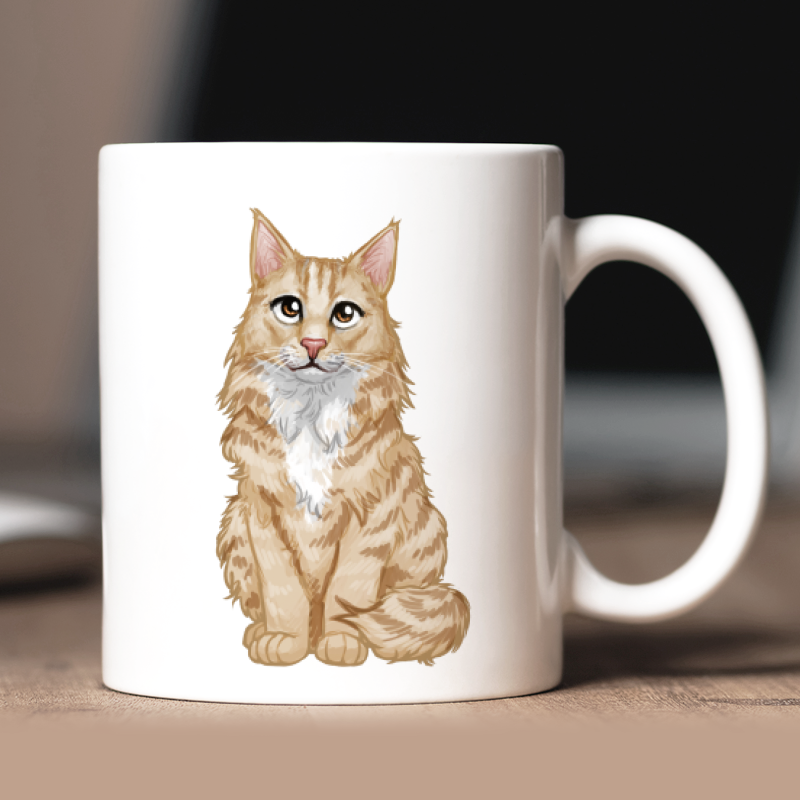 Mug personnalisé  Maine Coon avatar + texte au dos