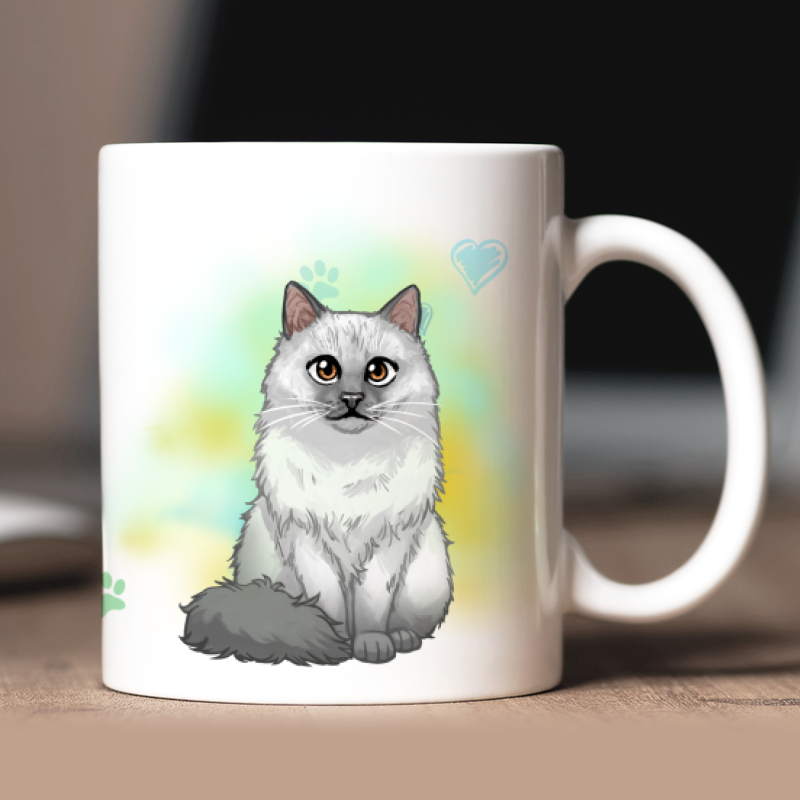 Mug personnalisé  Ragdoll avatar + texte au dos