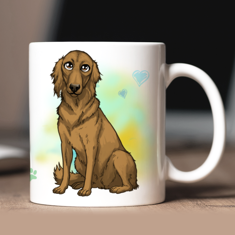 Mug personnalisé Barzoi avatar + texte au dos