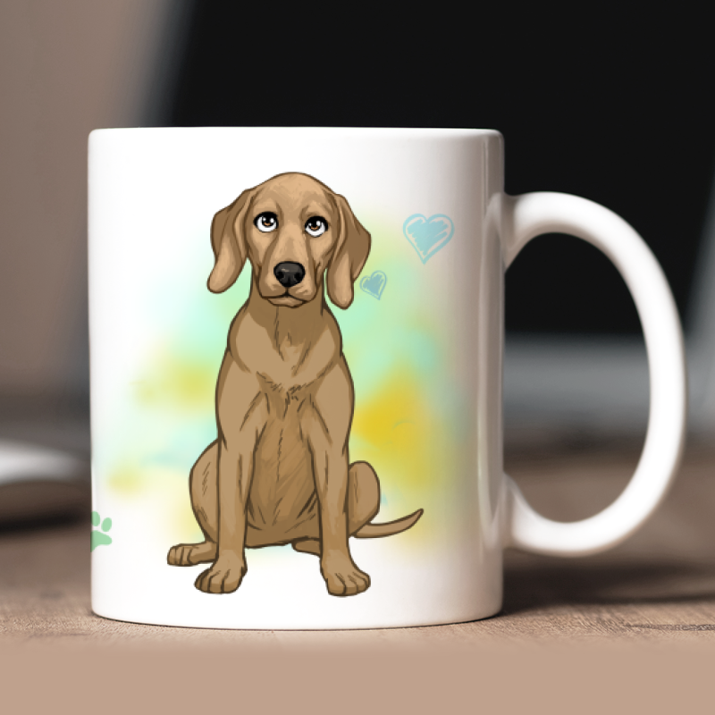 Mug personnalisé Braque-de-Weimaravatar + texte au dos