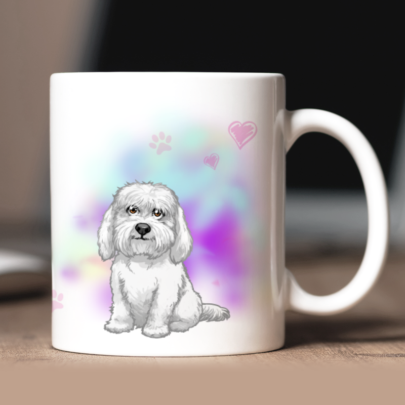 Mug personnalisé Coton Tulear  avatar + texte au dos