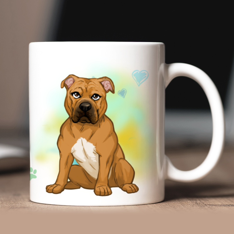 Mug personnalisé Dogue majorque avatar + texte au dos