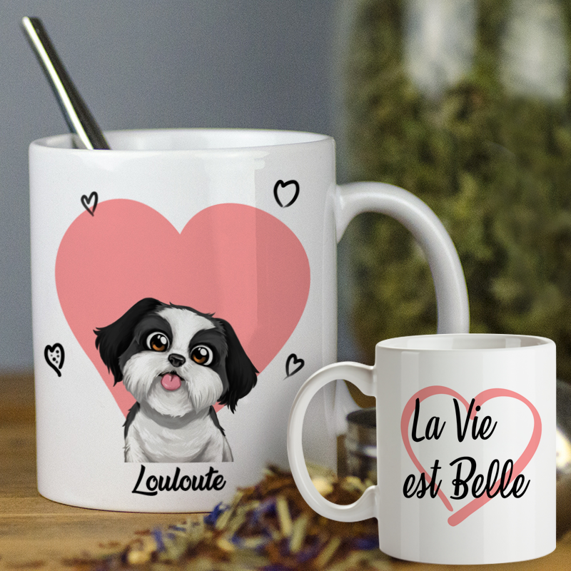Mug chien la vie est belle