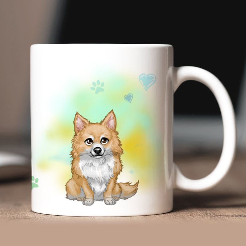Mug personnalisé Spitz avatar + texte au dos
