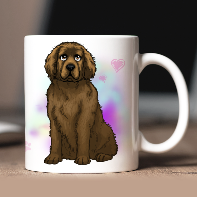 Mug personnalisé Terre Neuve avatar + texte au dos