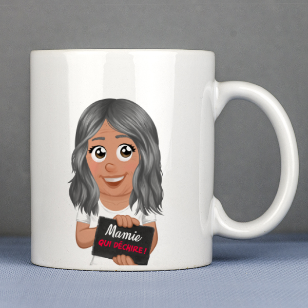 Mug personnalisé pour la Fête des grands-mères – Illustration avatar