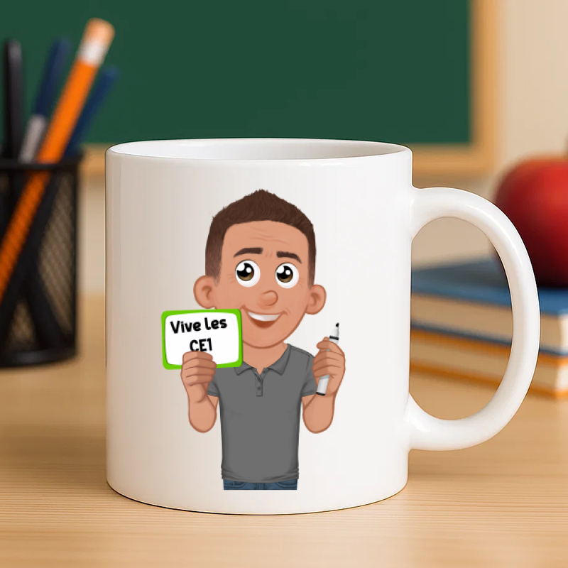 mug maitre des écoles CE1 personnalisé