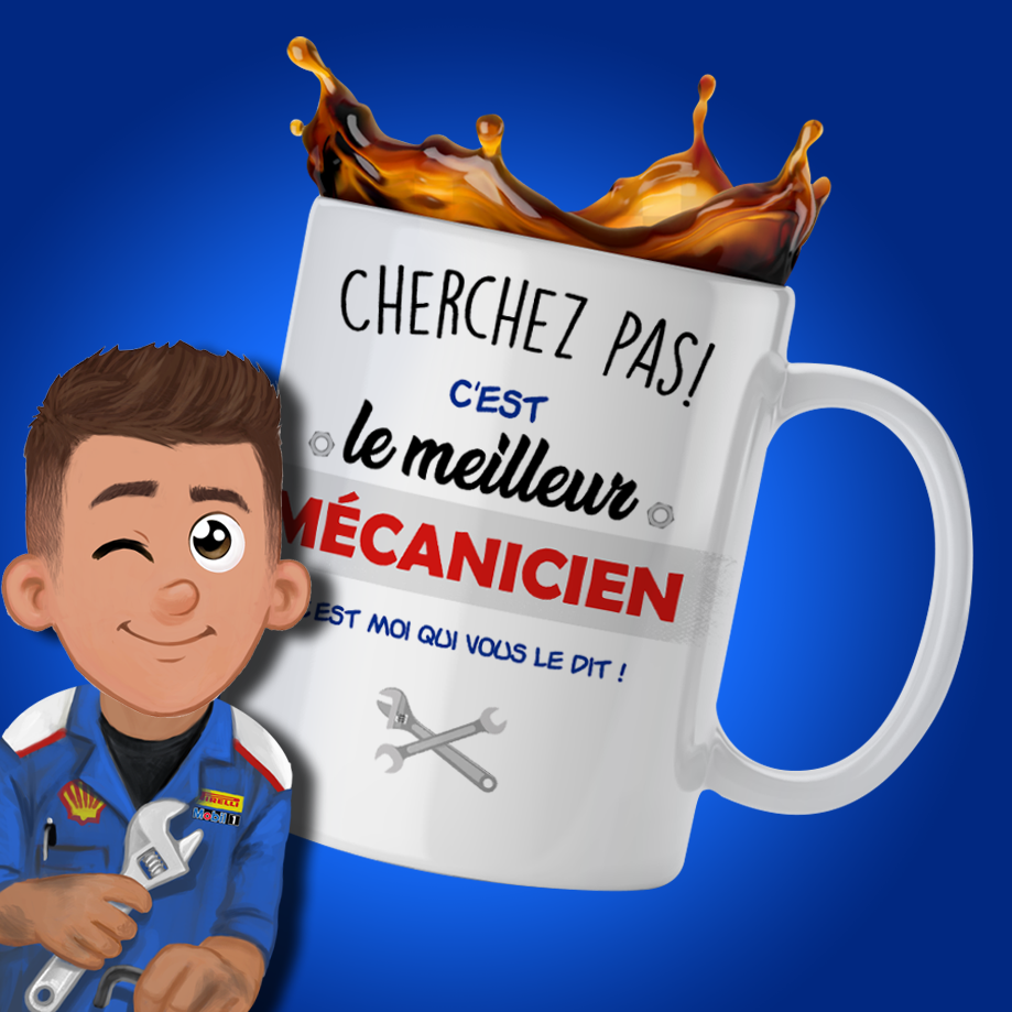 Mug mecanicien etmecanicienne personnalisé, cadeau garage auto garagiste moto