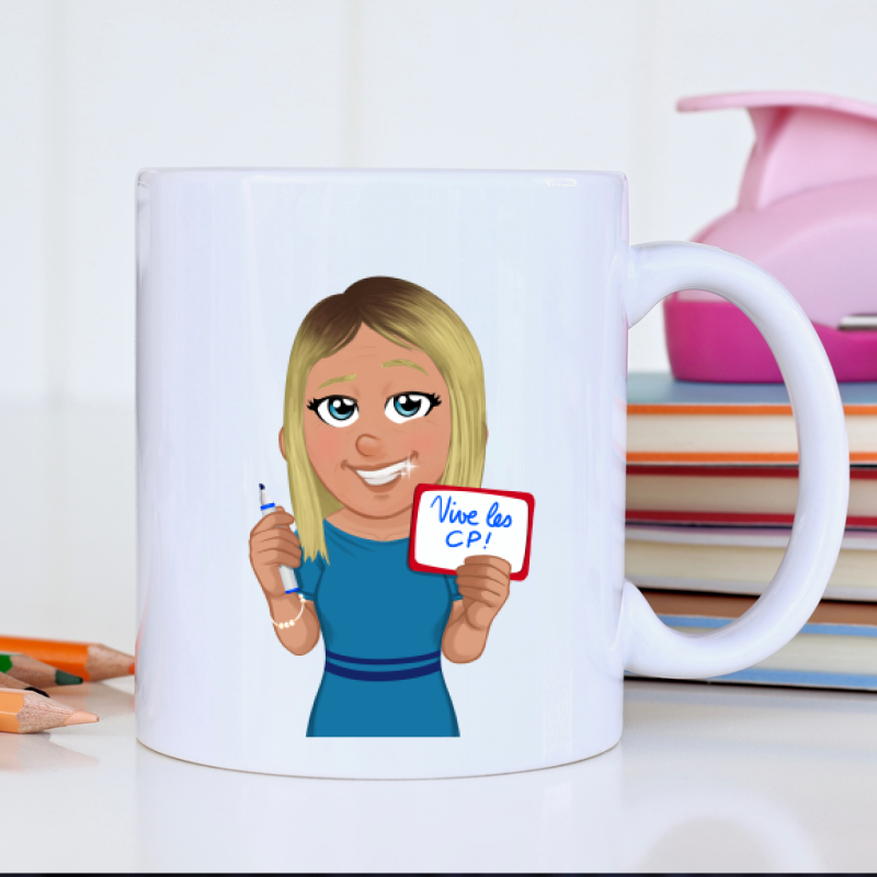 mug professeur des écoles CP personnalisé