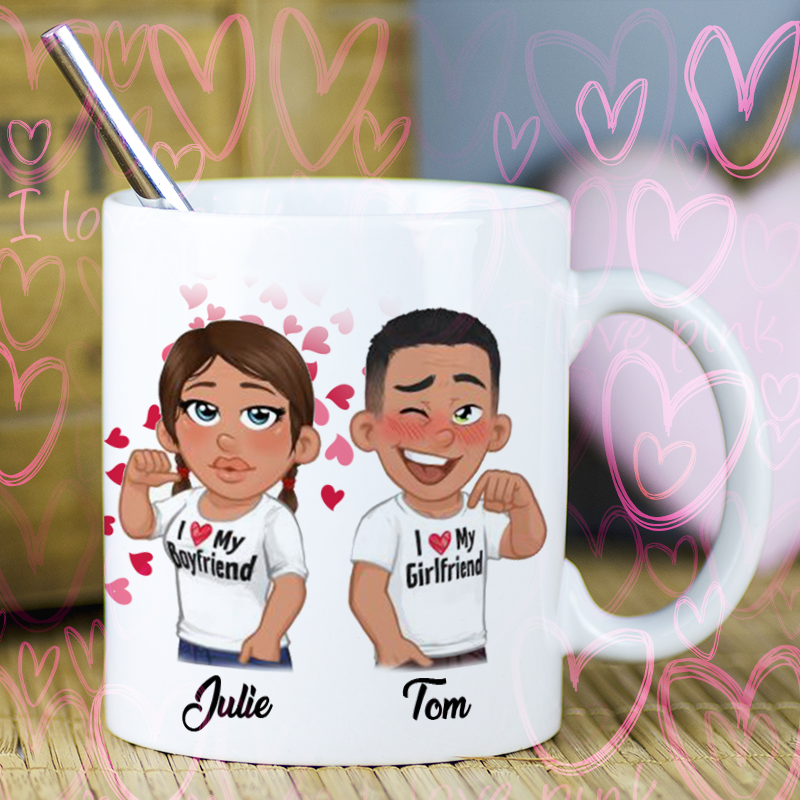 Mug St Valentin Coeur personnalisé
