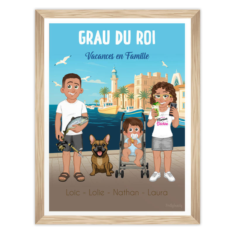 Portrait de famille personnalisé au GRAU du ROI, vacances en camargue