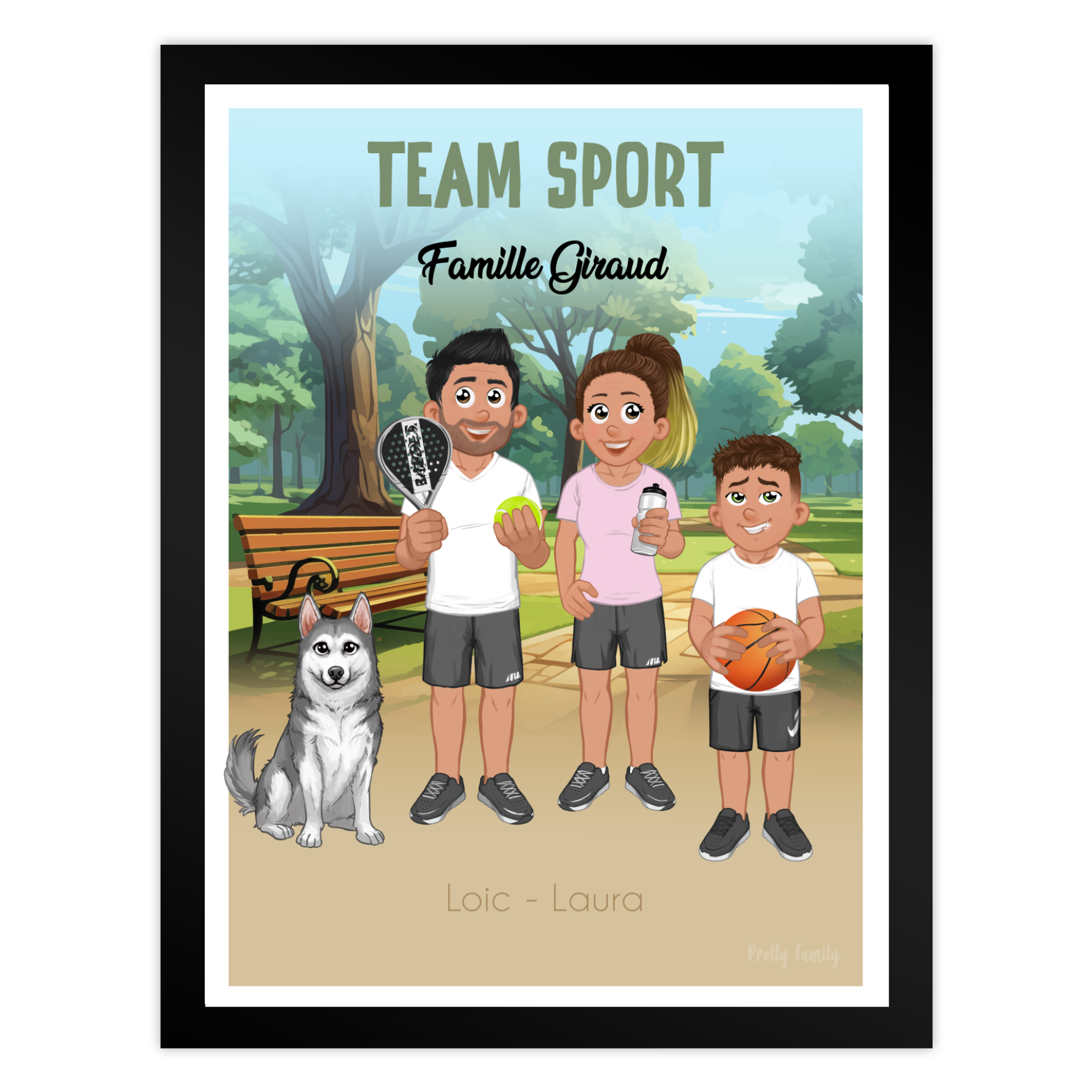 Portrait de famille personnalisé pour les sportifs
