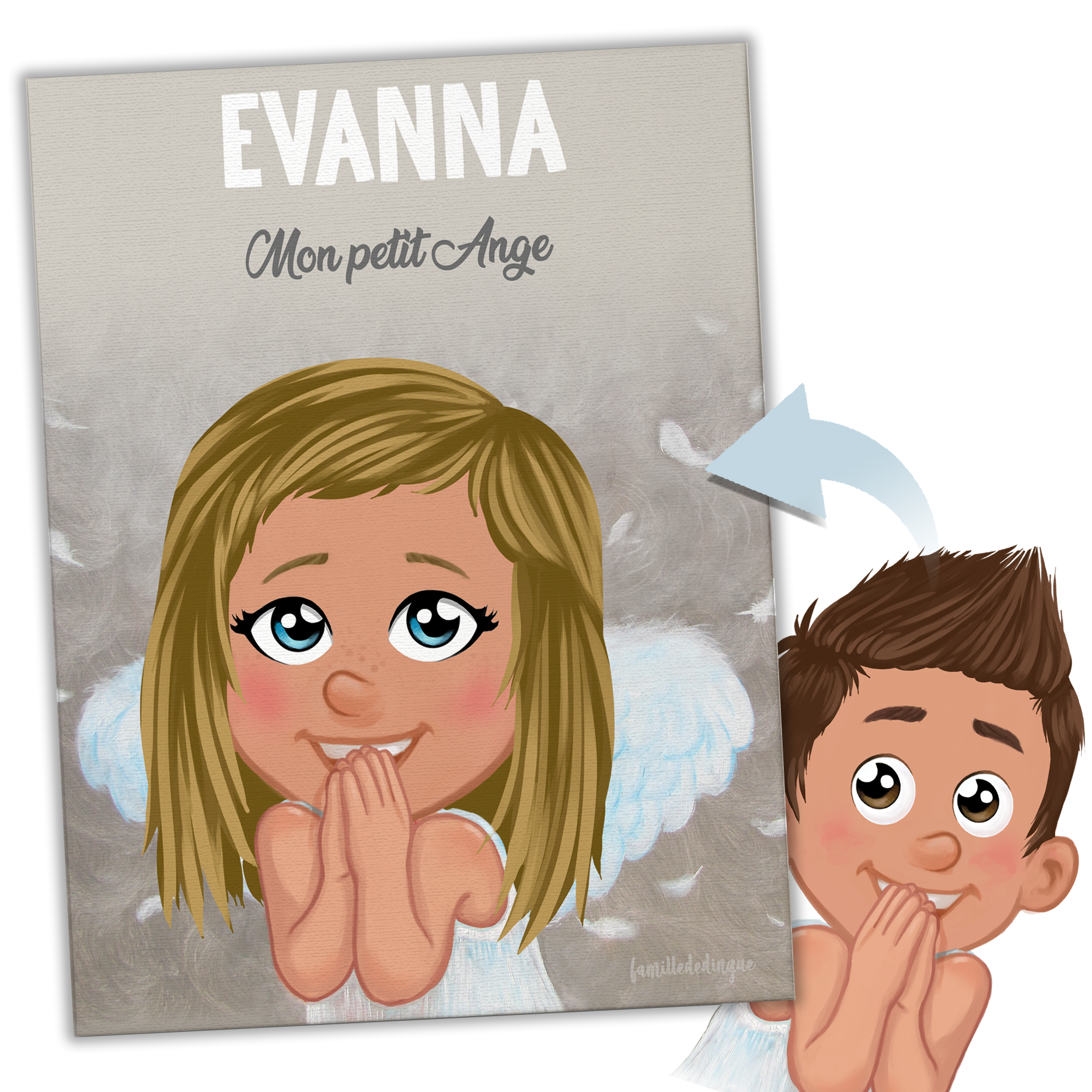 affiche personnalisée couple en vespa